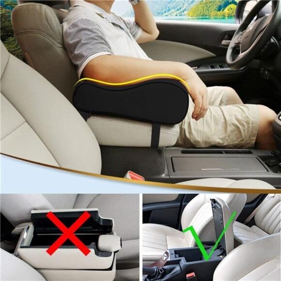 Memory Foam Cushion Armrest Cover,Car Center Console Pillow - Picture 7 of 8